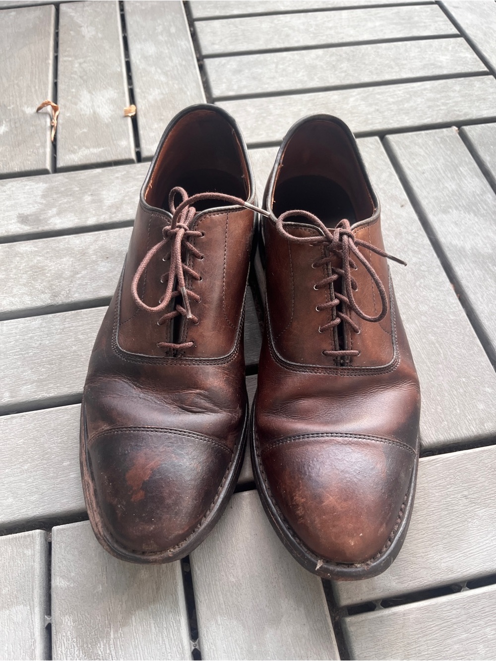 Allen Edmonds Leather Cap-Toe Oxford Dress Shoes size 9